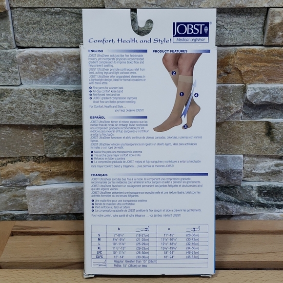 JOBST Compression Stockings 15-20mmHg Closed Toe - Picture 4 of 5